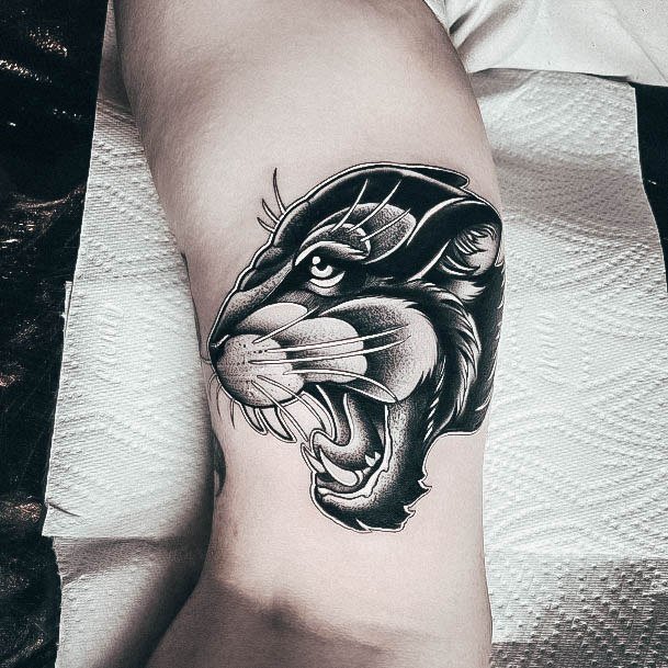 Cute Panther Tattoo Designs For Women