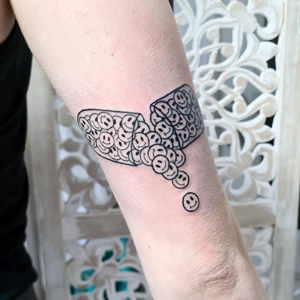 Cute Pill Tattoo Designs For Women