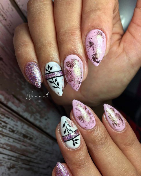 Cute Pink Dress Nail Designs For Women