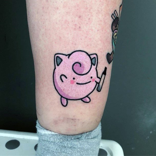 Cute Pink Piggy Tattoo Womens Ankles