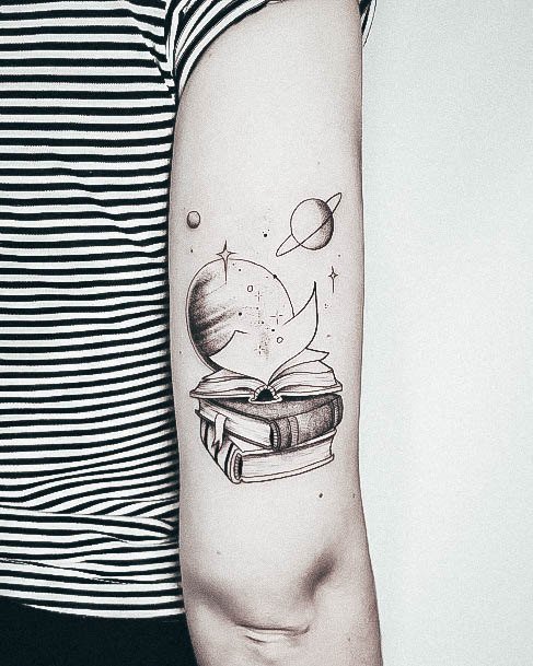 Cute Planet Tattoo Designs For Women