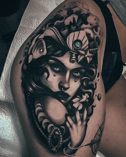 Cute Portrait Tattoo Designs For Women