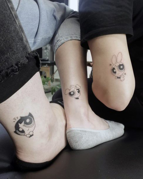 Cute Powerpuff Girls Tattoo Designs For Women