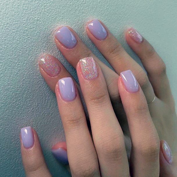 Cute Purple Dress Nail Designs For Women