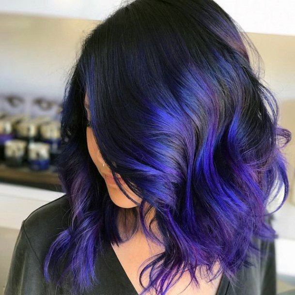 Cute Purple Hairstyles Ideas For Women