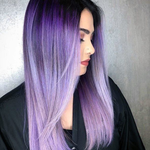 Cute Purple Ombre Hairstyles Ideas For Women