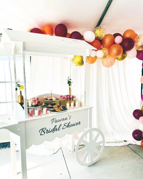 Cute Push Wheel Cart Wedding Shower Decorations