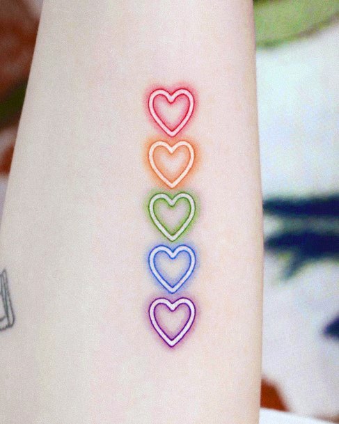 Cute Rainbow Tattoo Designs For Women