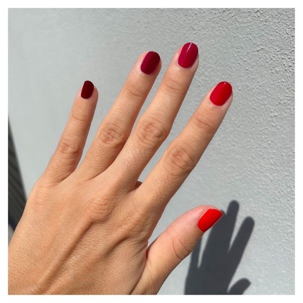 Cute Red Ombre Nail Designs For Women