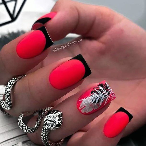 Cute Red Summer Nail Designs For Women