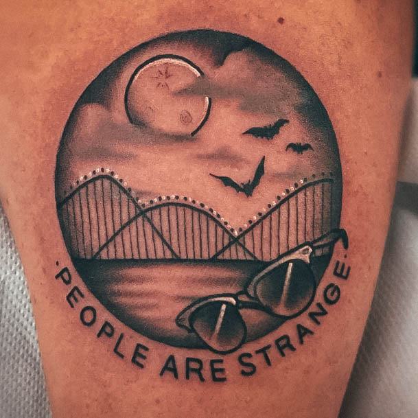 Cute Rollercoaster Tattoo Designs For Women