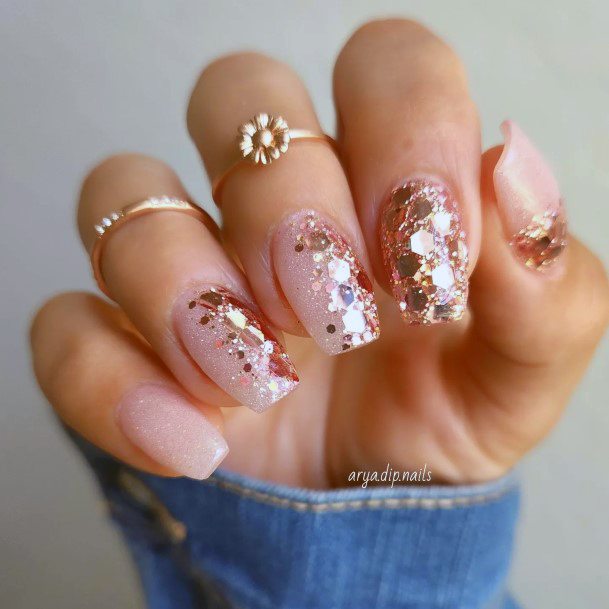 Cute Rose Gold Nail Designs For Women