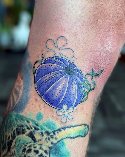 Cute Sea Urchin Tattoo Designs For Women