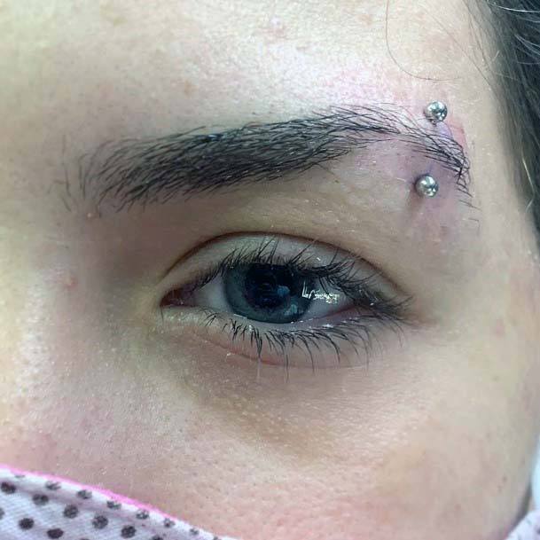 Cute Simple Eye Brow Ring Trendy Body Piercing Design For Women