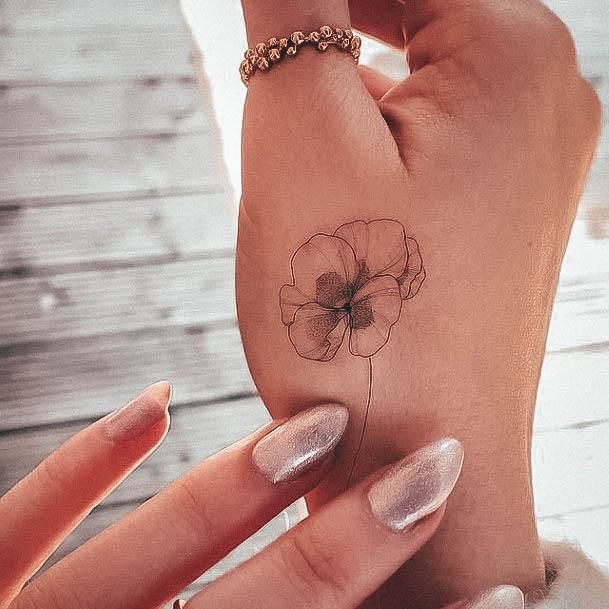 Cute Simple Flower Tattoo Designs For Women