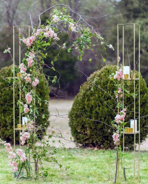 Cute Simple Greenery Arbor Sweet Pink Floral Inspiration