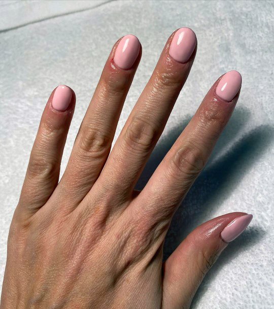 Cute Simple Peach May Nail Color Ideas For Ladies