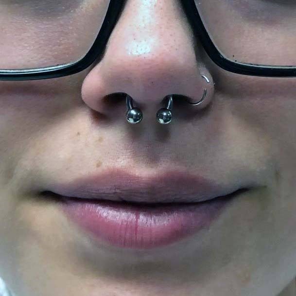 Cute Simple Septum Ring Body Piercing Design For Girls