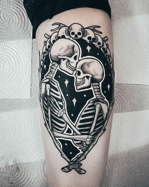 Cute Skeleton Tattoo Designs For Women