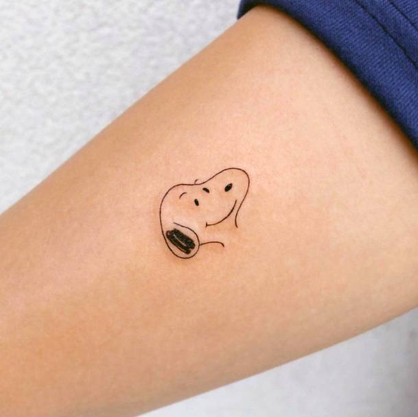 Cute Snoopy Tattoo Designs For Women