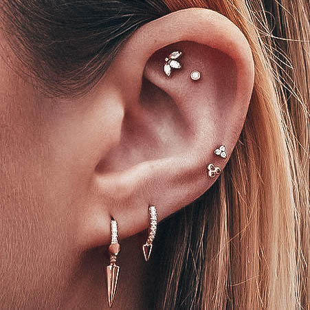 Cute Spike Hoop Constellation Ear Piercing Inspiration Ideas For Women