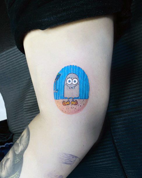 Cute Spongebob Tattoo Designs For Women