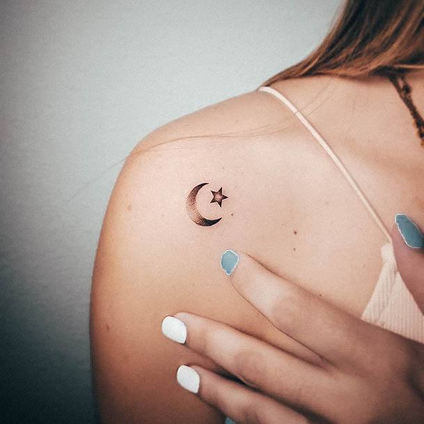 Cute Star Tattoo Designs For Women Tiny Shoulder