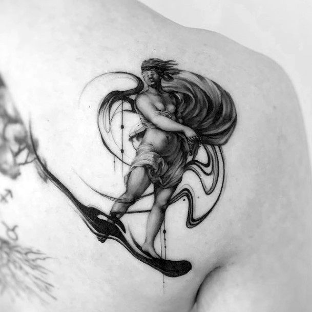 Cute Statue Tattoo Designs For Women