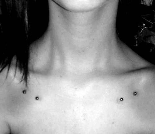 Cute Stylish Double Collar Bone Scoop Piercing Inspiration Ideas For Women