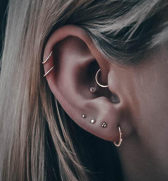 Cute Stylish Ear Piercing Ideas For Women