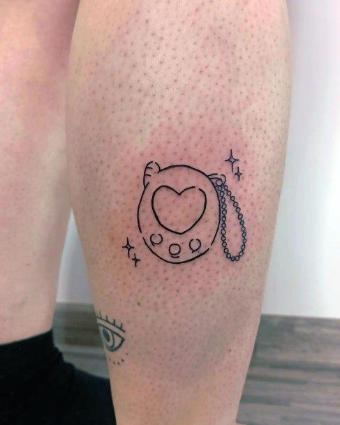 Cute Tamagotchi Tattoo Designs For Women