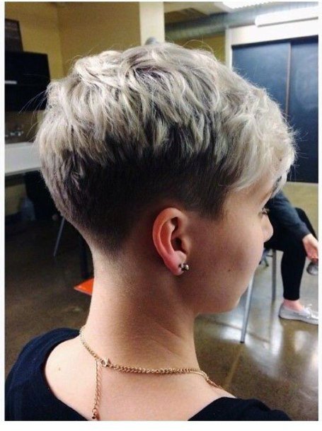 Cute Tapered Shaved Hairstyle Ideas For Blonde Haired Young Females