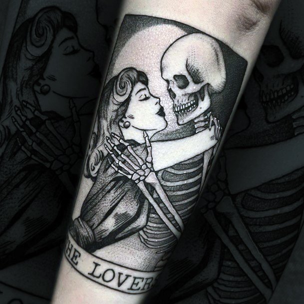 Cute Tarot Card Tattoo Designs For Women