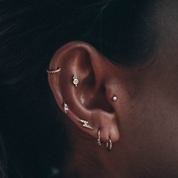 Cute Trendy Bolt Diamond Constellation Piercing Inspiration For Women