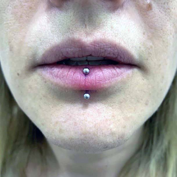 Cute Trendy Silver Lip Ring Body Piercing Inspiration For Women