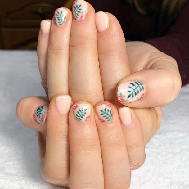 Cute Tropical Nails Women