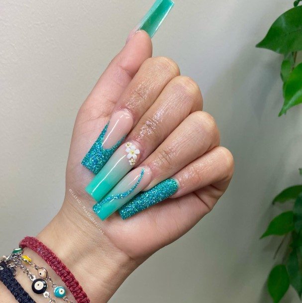 Cute Turquoise Nail Designs For Women
