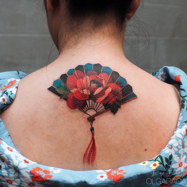 Cute Uchiwa Tattoo Designs For Women