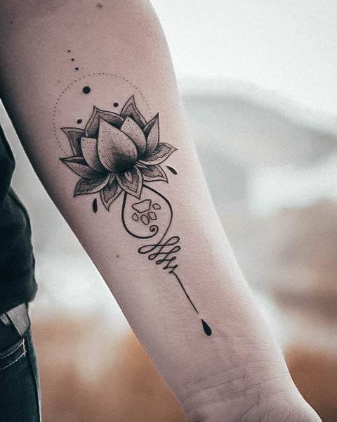 Cute Unalome Tattoo Designs For Women