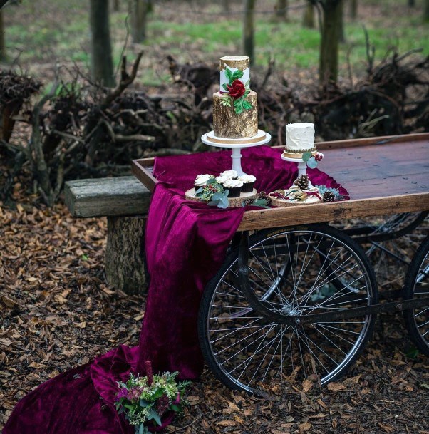 Cute Unique Wagon Table Snack Bar Christmas Wedding Ideas