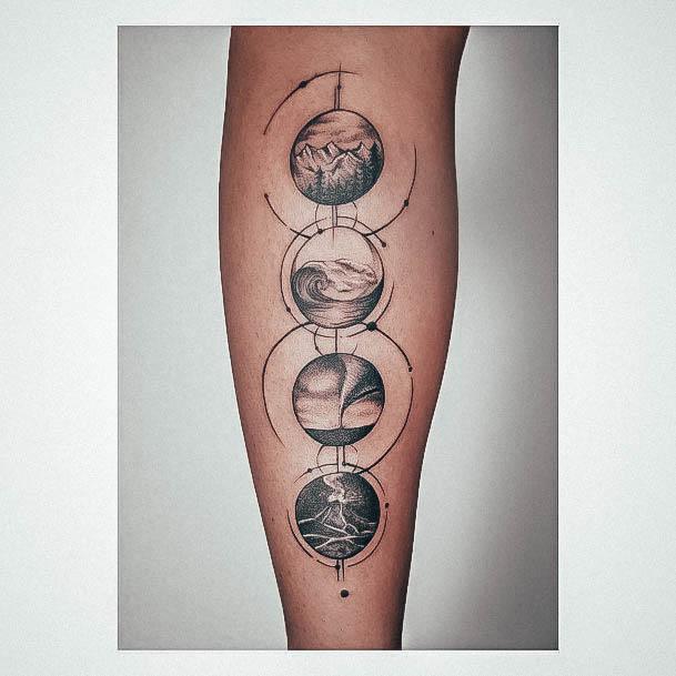 Cute Volcano Tattoo Designs For Women