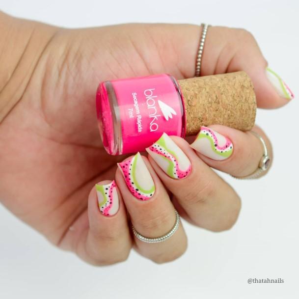 Cute Watermelon Nail Designs For Women