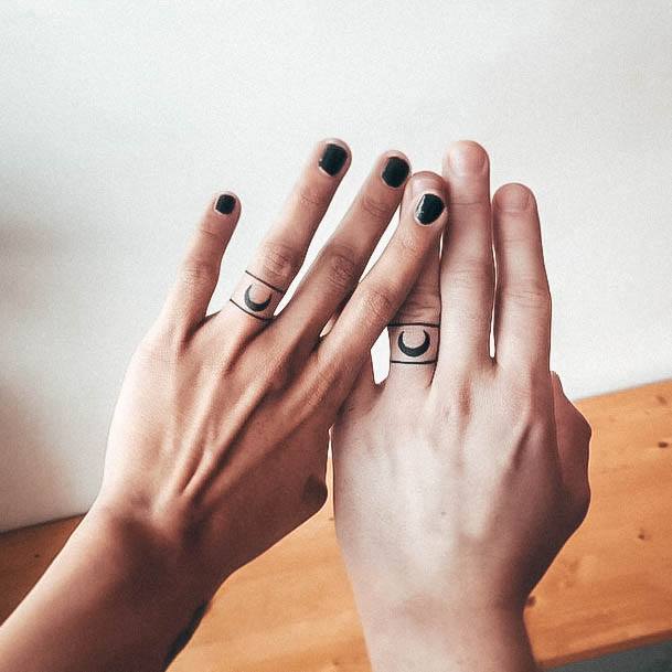 Cute Wedding Ring Tattoo Designs For Women