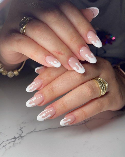 Cute White And Nude Nail Designs For Women