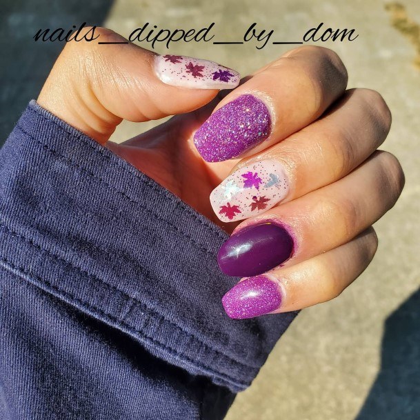 Cute White And Purple Nail Designs For Women