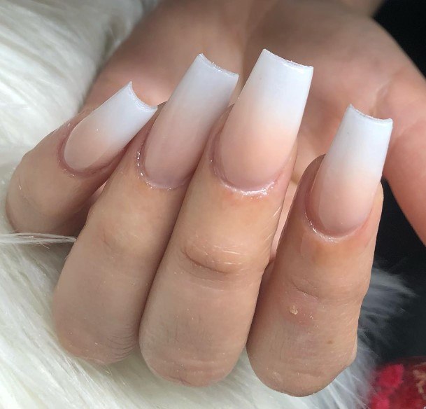 Cute White Ombre Nail Designs For Women