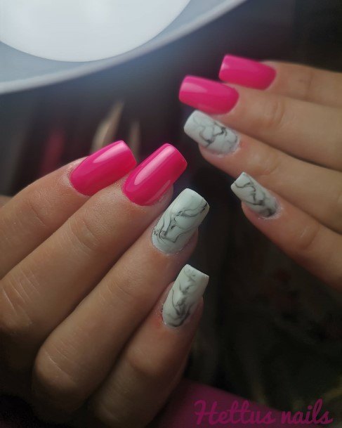 Cute White Square Nail Designs For Women