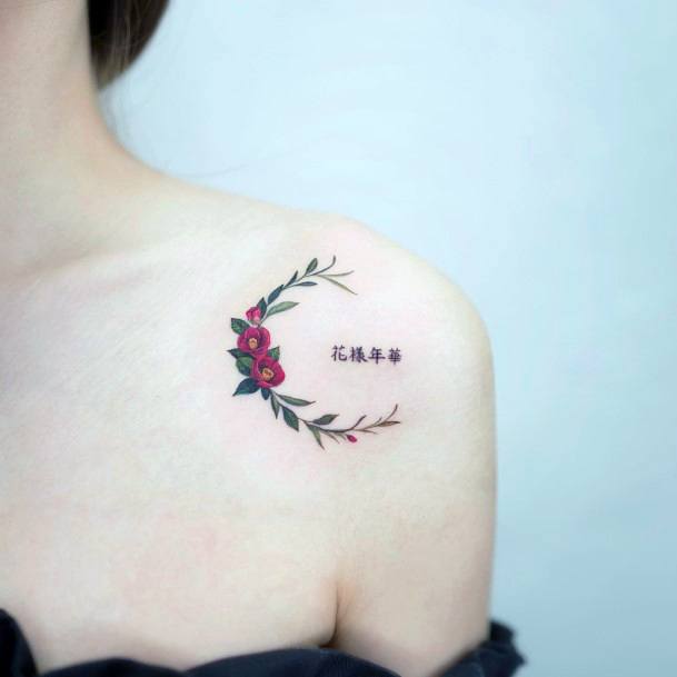 Cute Wreath Tattoo Designs For Women