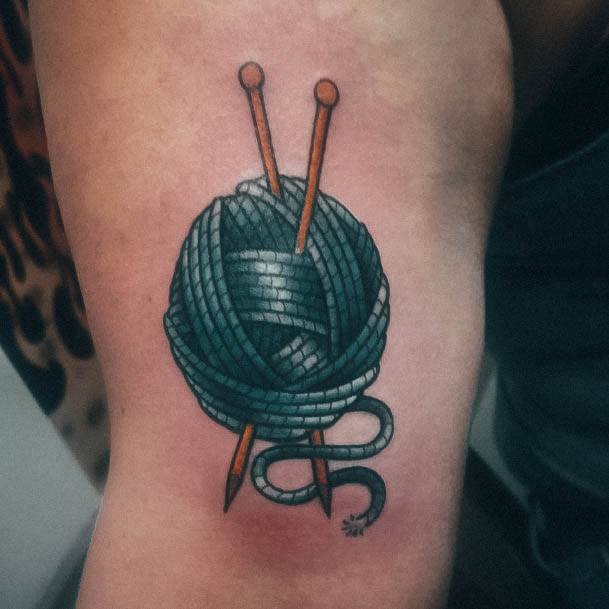 Cute Yarn Tattoo Designs For Women