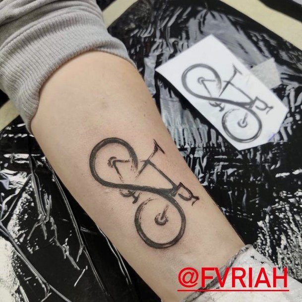 Cycle Infinity Tattoo For Women